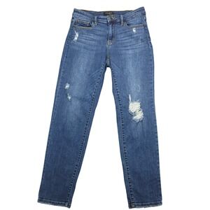 Judy Blue Jeans Women's Size 5 27 Mid-Rise Slim Fit Distressed Stretch jb82204dk
